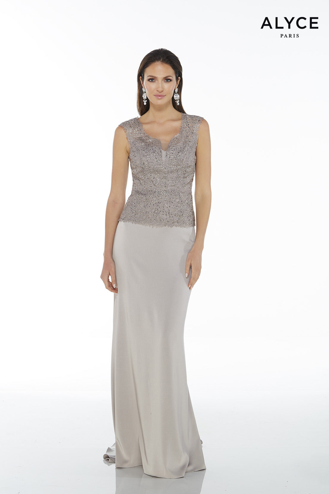 ALYCE Paris 27105 Special Occasion Scoop Neckline Chic Straight Dress