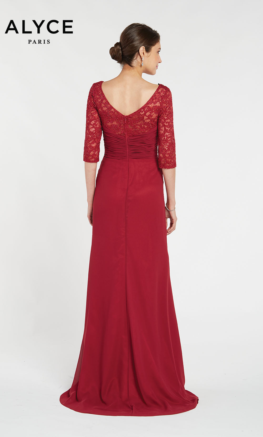 ALYCE Paris 27234 Special Occasion V-neckline Embellished Straight Dress