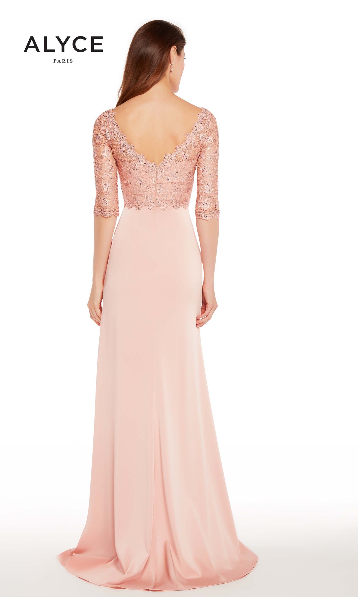 ALYCE Paris 27242 Special Occasion V-neckline Plus Size A Line Dress