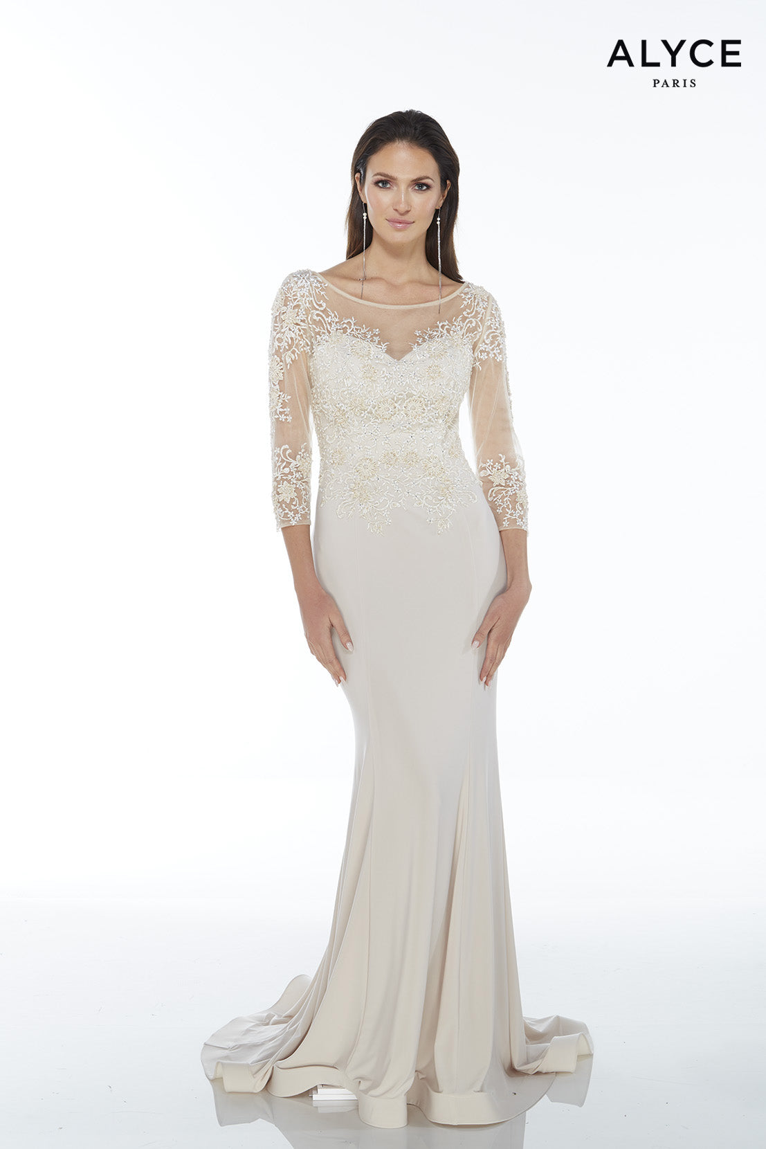ALYCE Paris 27257 Special Occasion Boat Neckline Modest Straight Dress