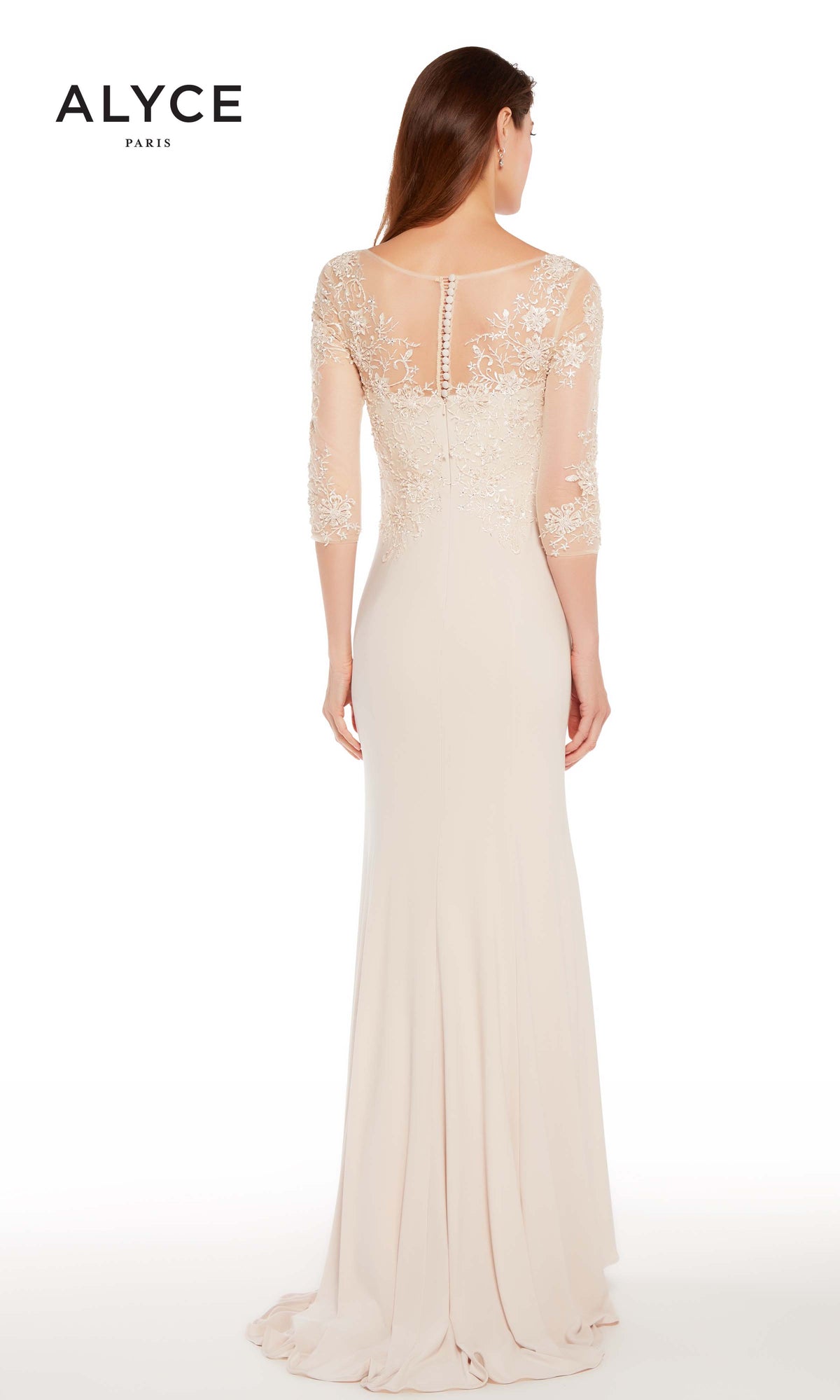 ALYCE Paris 27257 Special Occasion Boat Neckline Modest Straight Dress