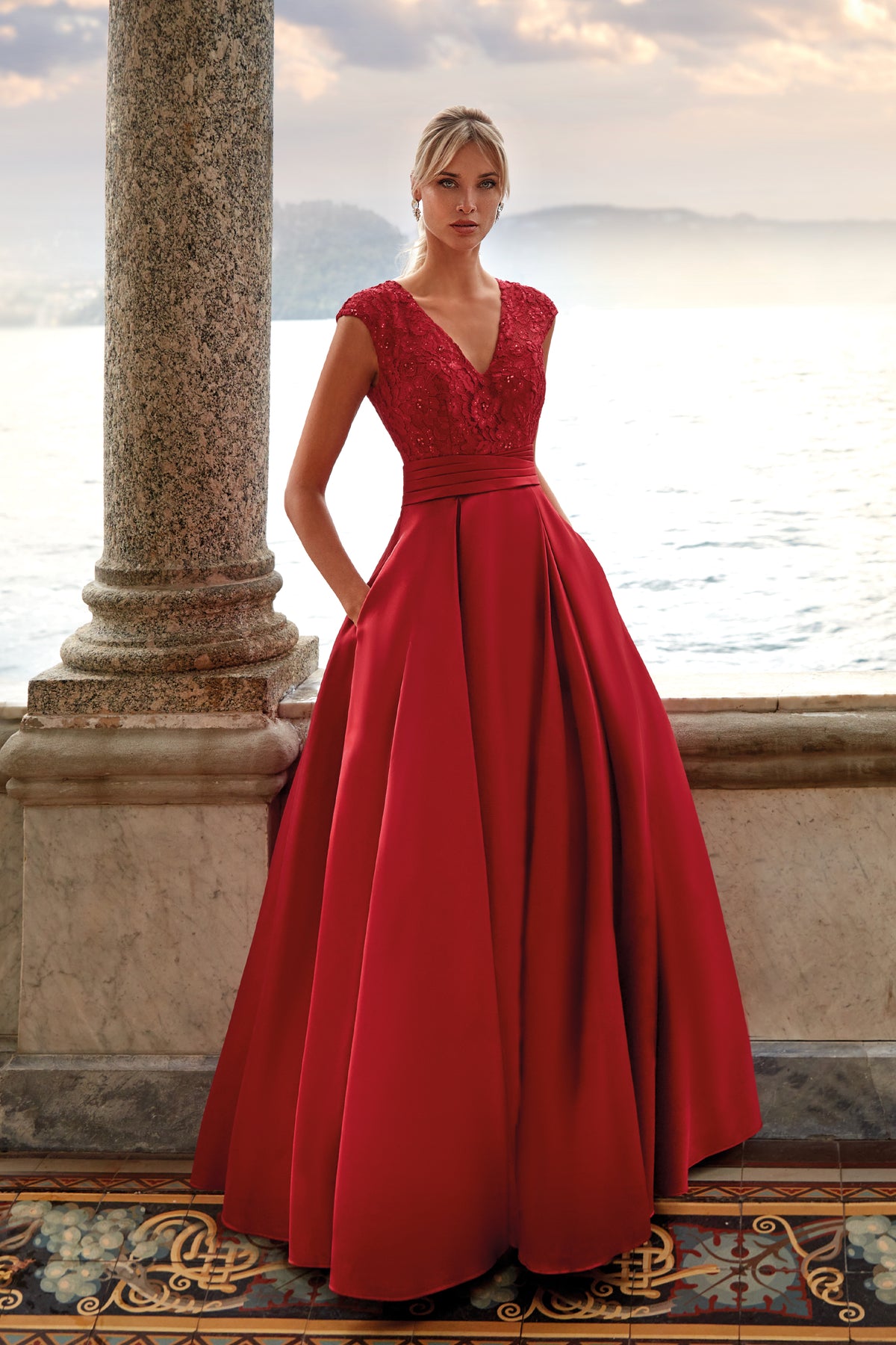 ALYCE Paris 27278 Special Occasion V-neckline Plus Size A Line Dress