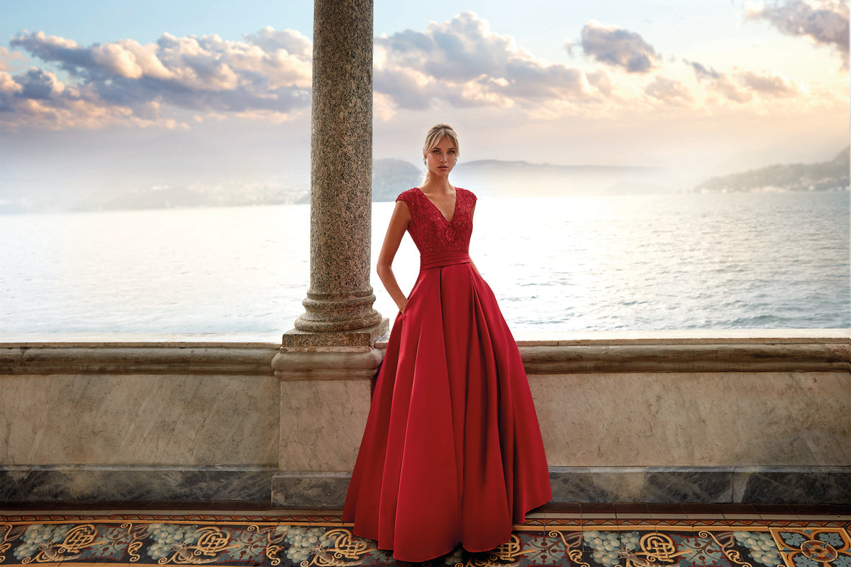 ALYCE Paris 27278 Special Occasion V-neckline Plus Size A Line Dress