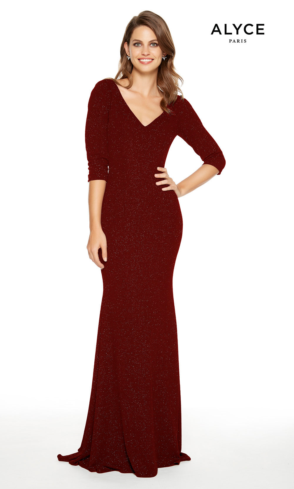 ALYCE Paris 27377 Special Occasion V-neckline Plus Size Straight Dress