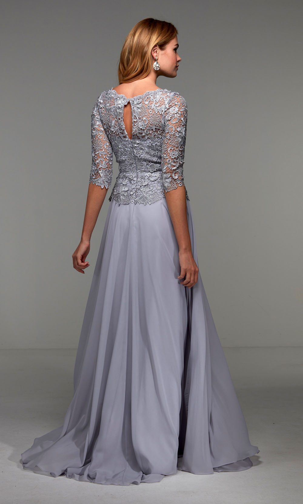 ALYCE Paris 27470 Special Occasion Illusion Neckline Plus Size A Line Dress