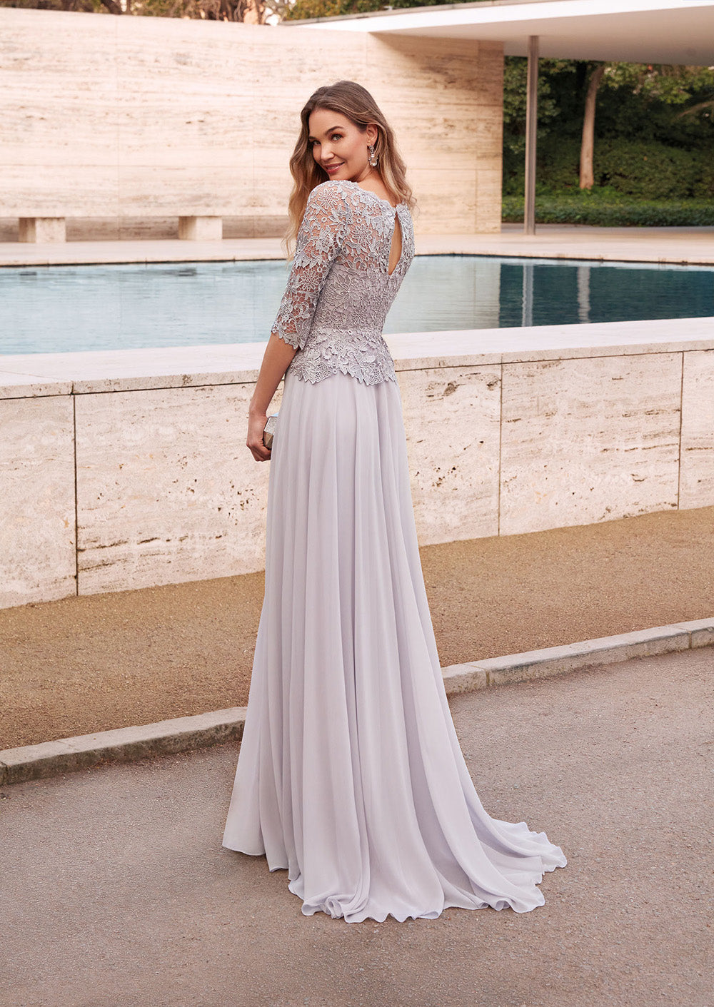 ALYCE Paris 27470 Special Occasion Illusion Neckline Plus Size A Line Dress