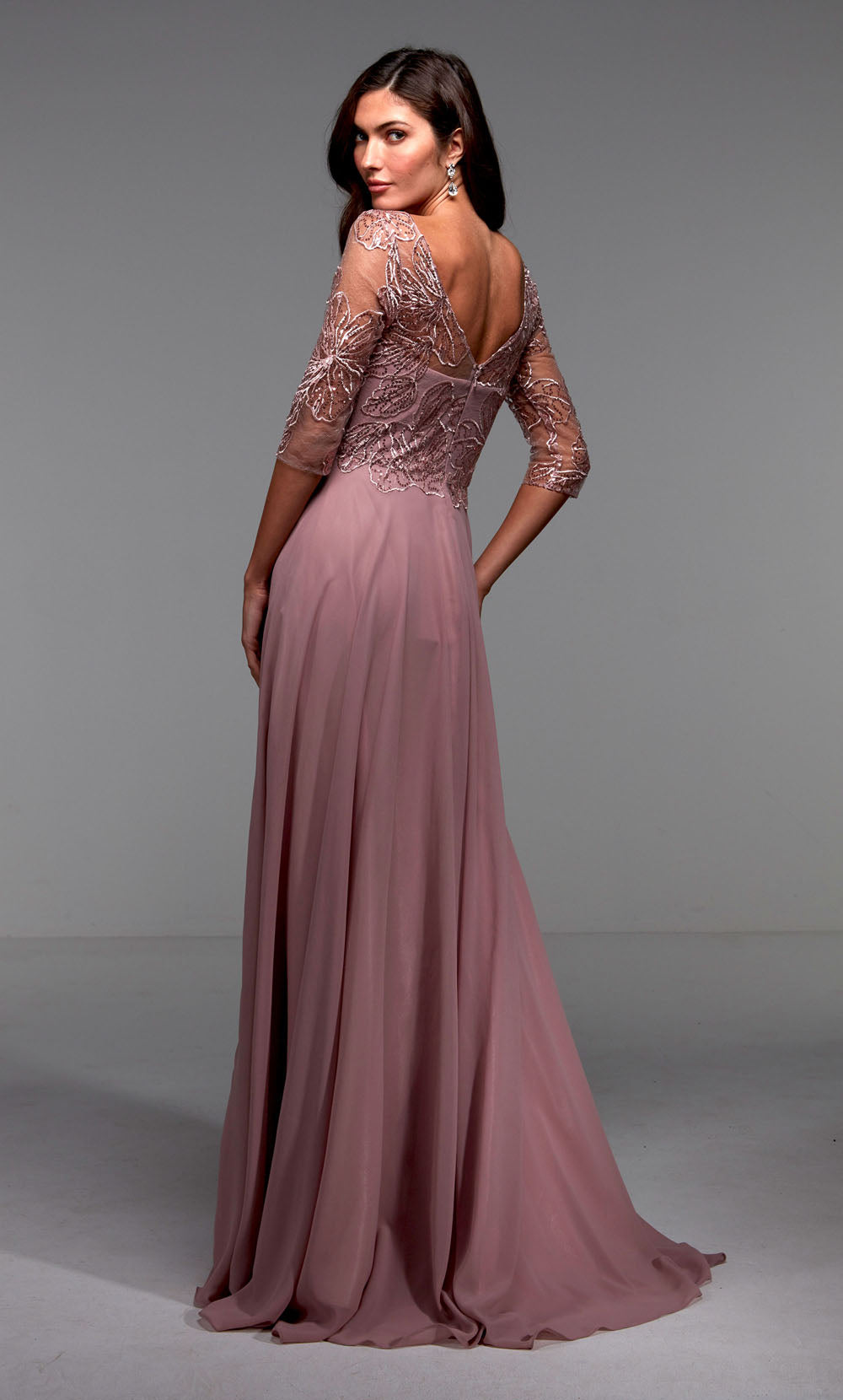ALYCE Paris 27475 Special Occasion Illusion Neckline Plus Size A Line Dress