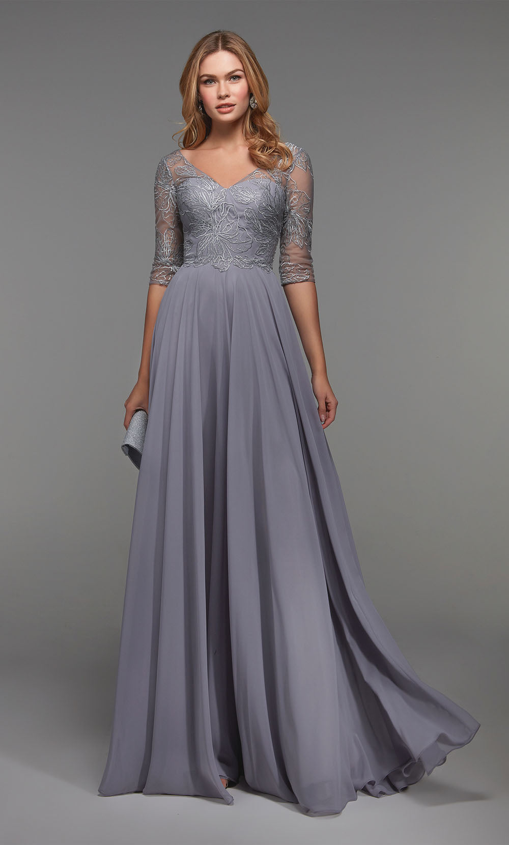 ALYCE Paris 27475 Special Occasion Illusion Neckline Plus Size A Line Dress