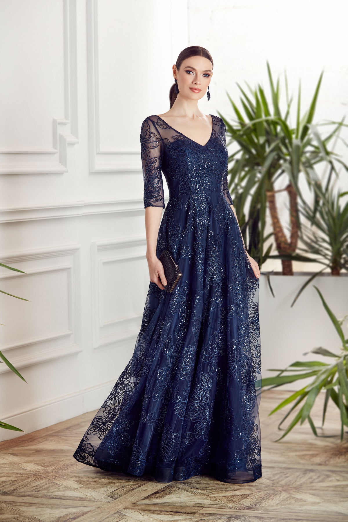 ALYCE Paris 27494 Special Occasion Illusion Neckline Embellished A Line Dress