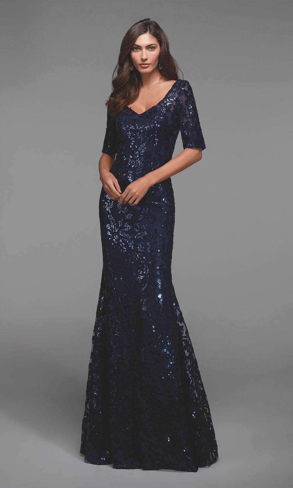 ALYCE Paris 27497 Special Occasion V-neckline Shimmery/sparkly Straight Dress