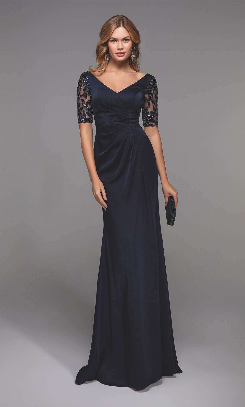 ALYCE Paris 27498 Special Occasion V-neckline Embellished Straight Dress