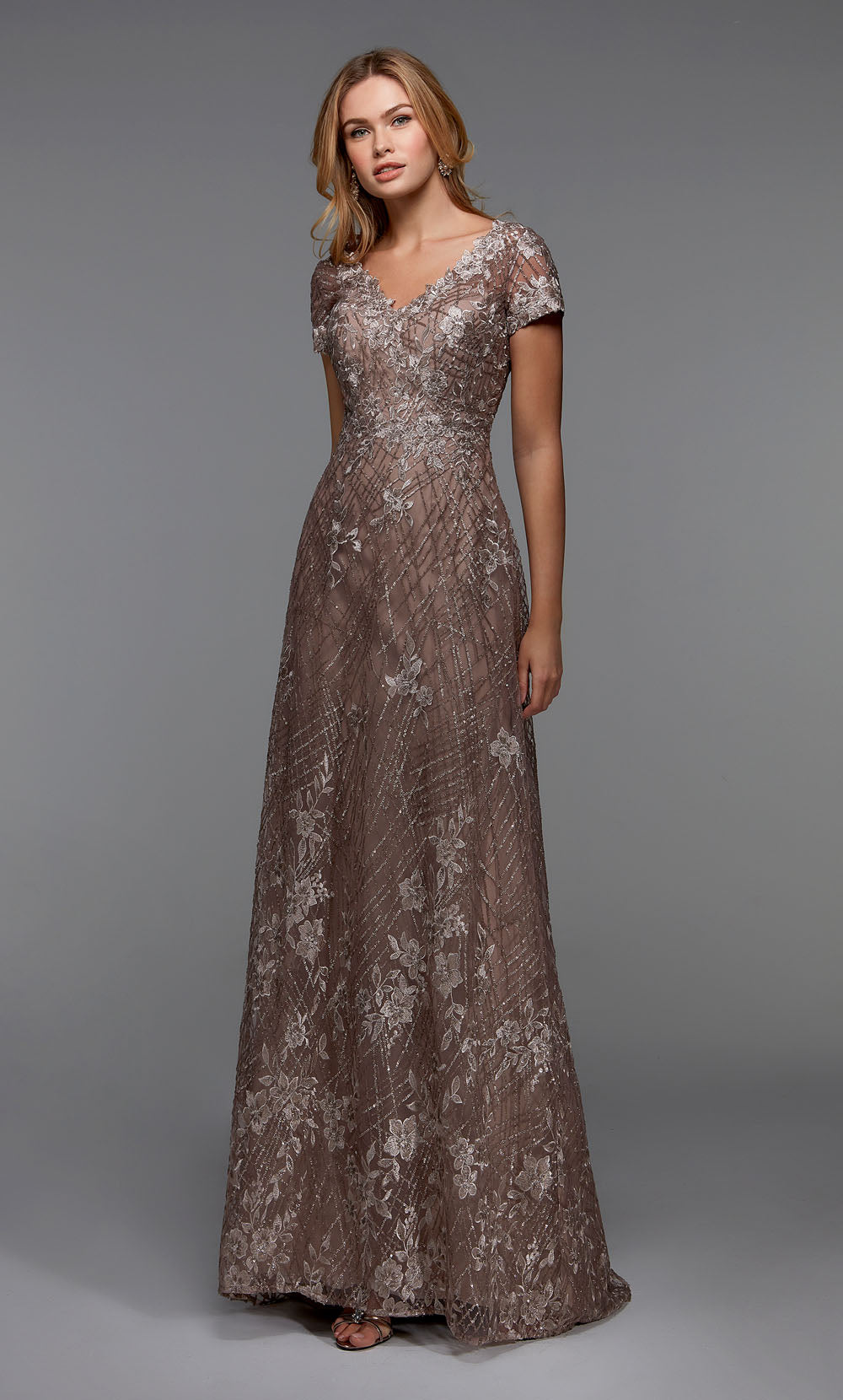 ALYCE Paris 27525 Special Occasion Illusion Neckline Embellished A Line Dress