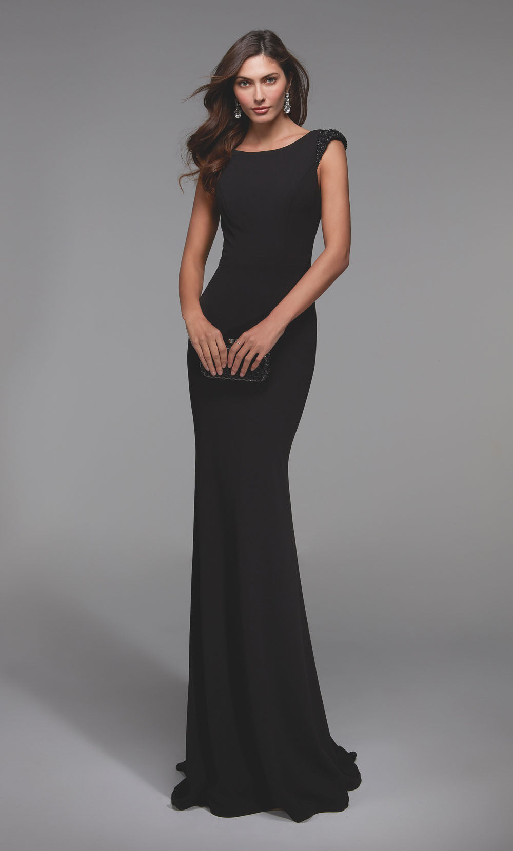 ALYCE Paris 27539 Special Occasion High Neckline Train Straight Dress