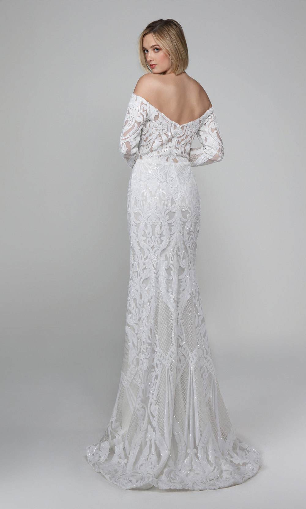 ALYCE Paris 27544 Special Occasion Off The Shoulder Neckline Shimmery/sparkly Mermaid Dress