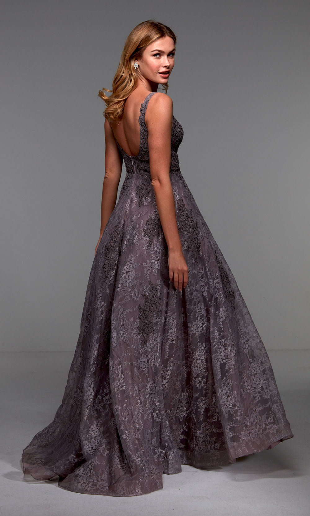 ALYCE Paris 27552 Special Occasion V-neckline Embellished A Line Dress