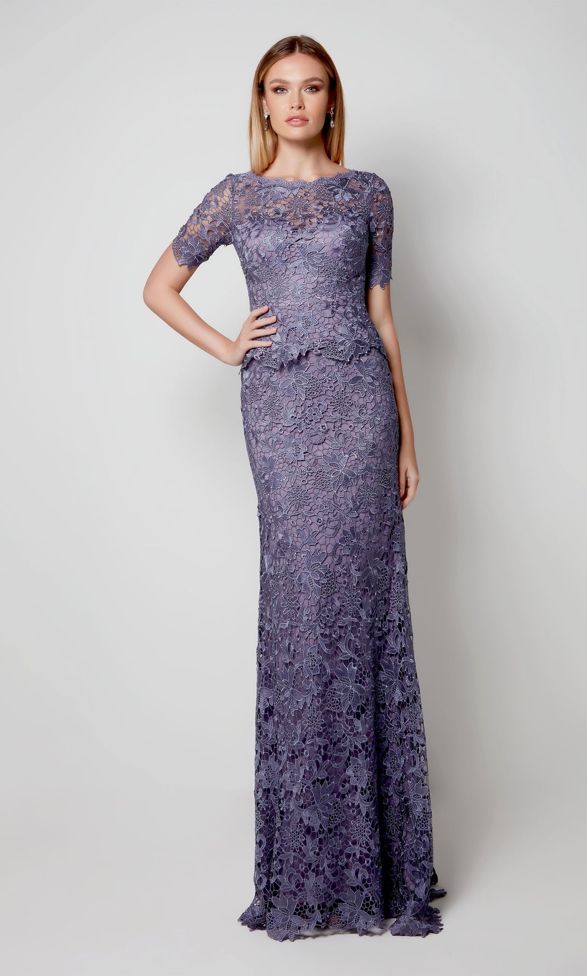 ALYCE Paris 27555 Special Occasion Illusion Neckline Chic Straight Dress