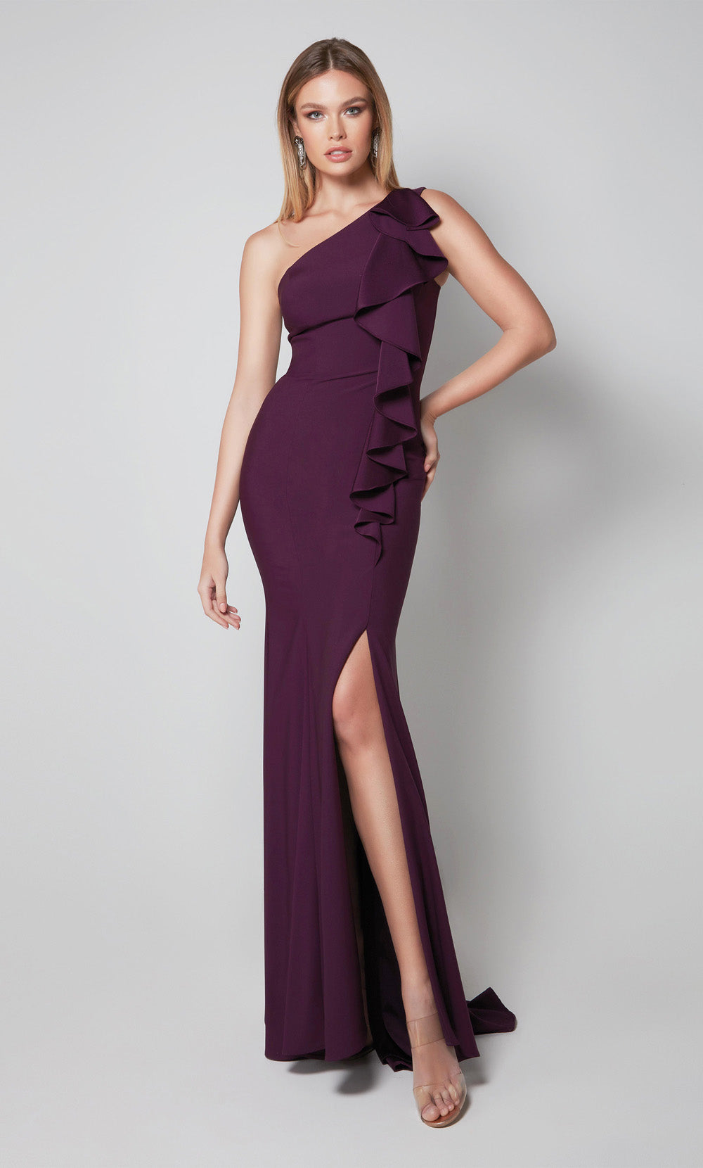 ALYCE Paris 27575 Special Occasion One Shoulder Neckline Elegant Straight Dress