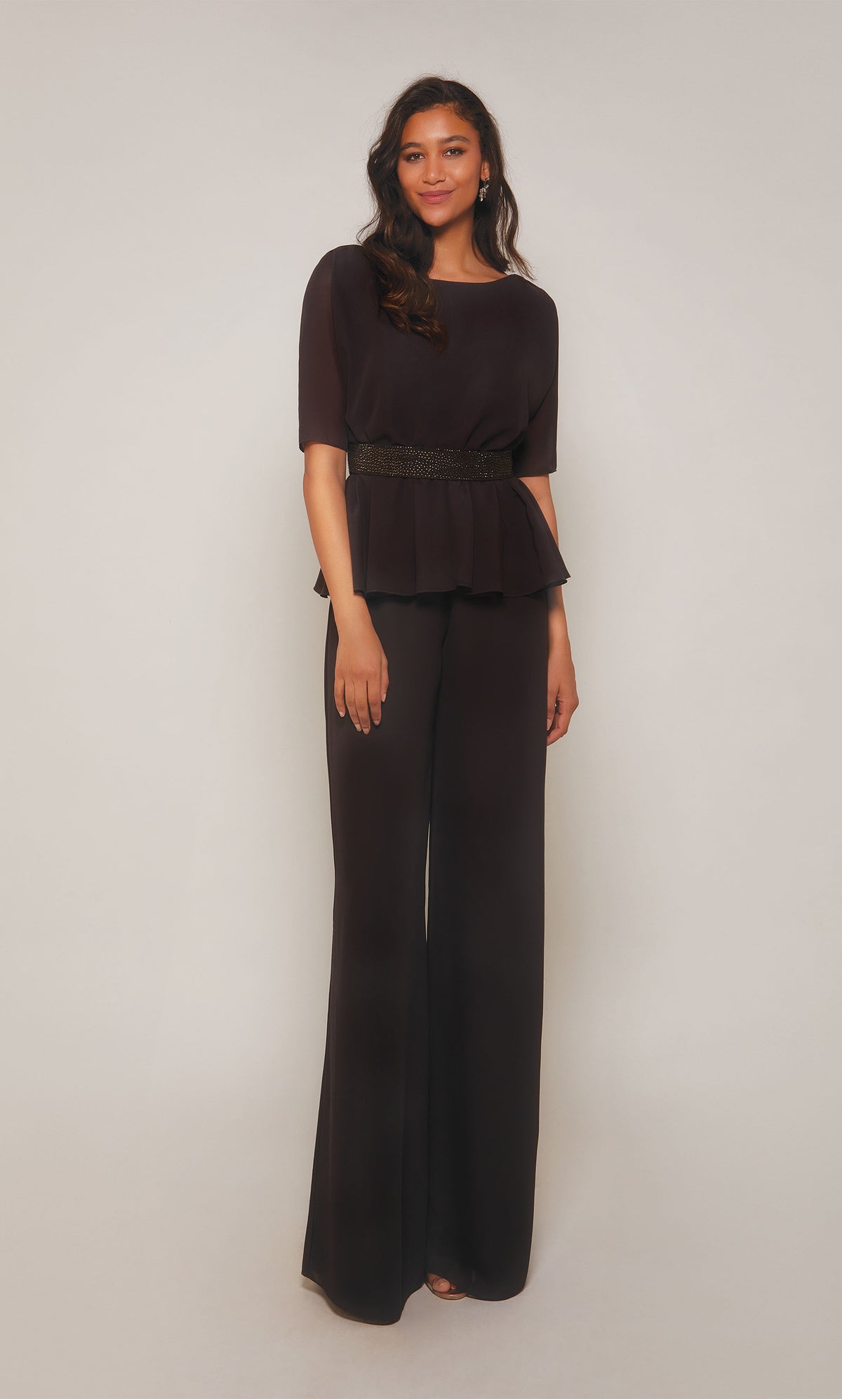 ALYCE Paris 27576 Special Occasion Scoop Neckline Modest Jumpsuit Dress