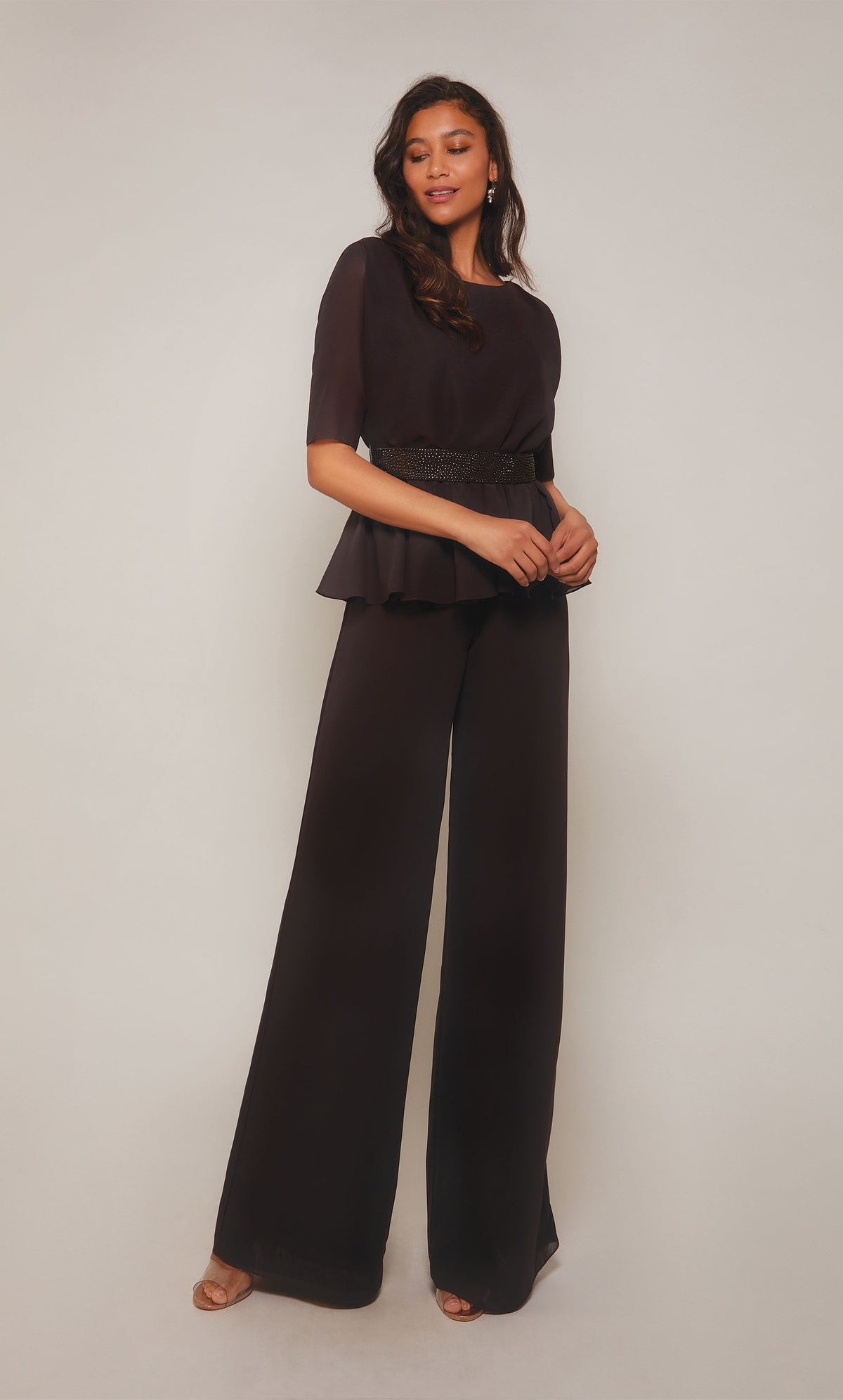 ALYCE Paris 27576 Special Occasion Scoop Neckline Modest Jumpsuit Dress