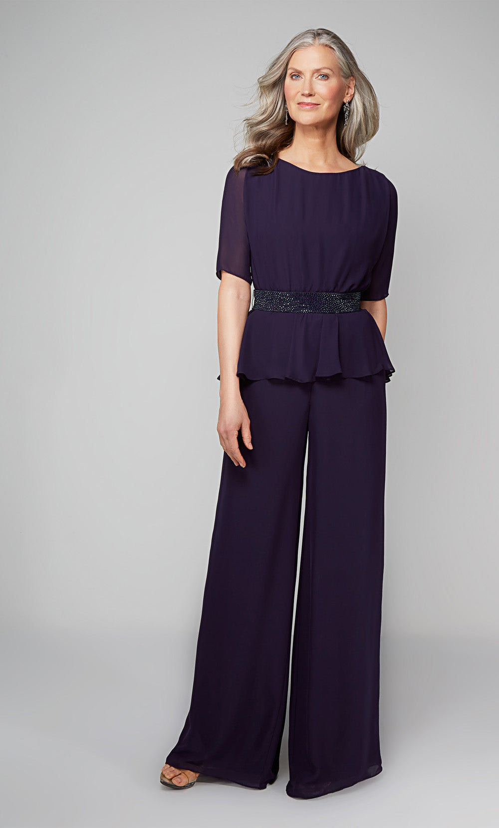 ALYCE Paris 27576 Special Occasion Scoop Neckline Modest Jumpsuit Dress