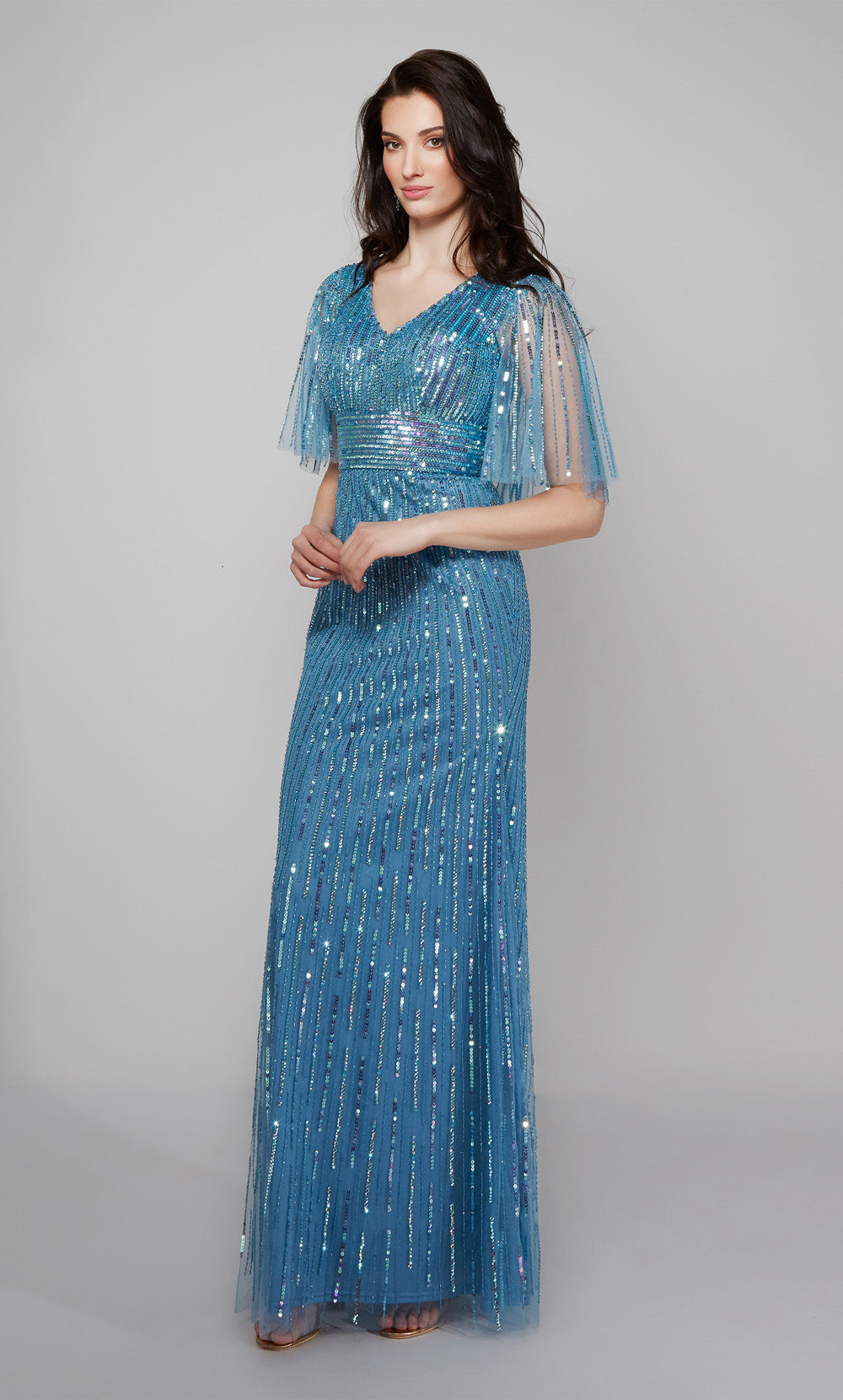 ALYCE Paris 27599 Special Occasion V-neckline Shimmery/sparkly Straight Dress