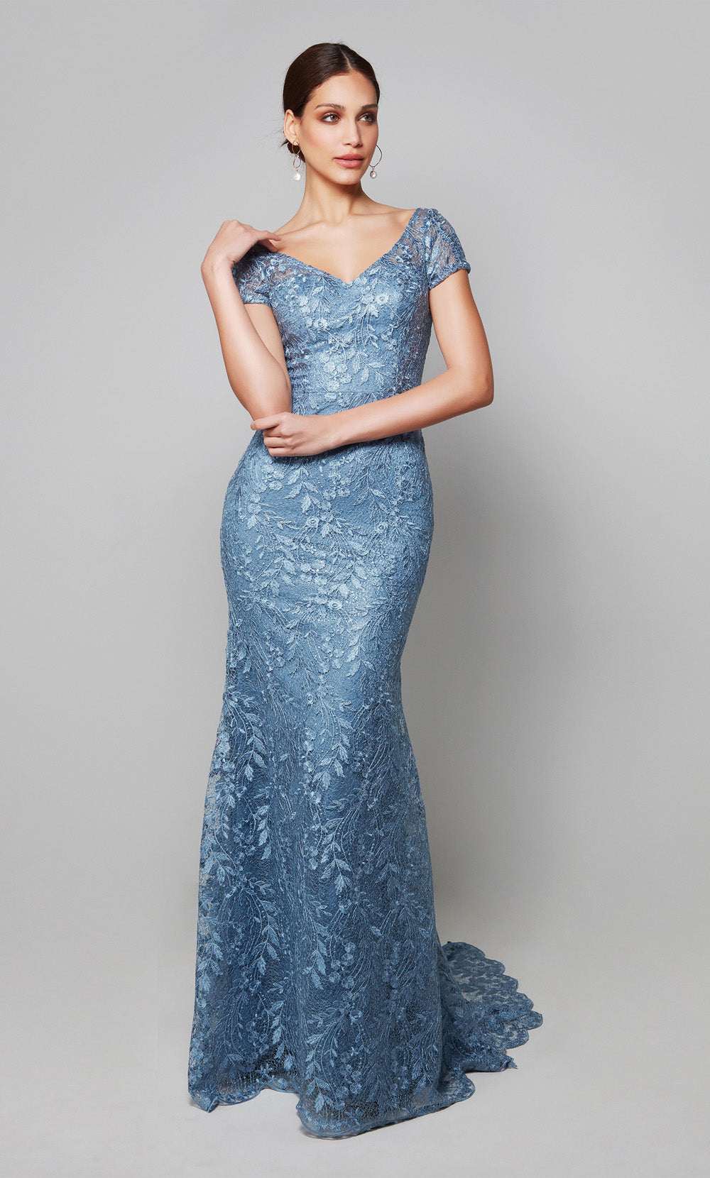 ALYCE Paris 27602 Special Occasion V-neckline Train Straight Dress