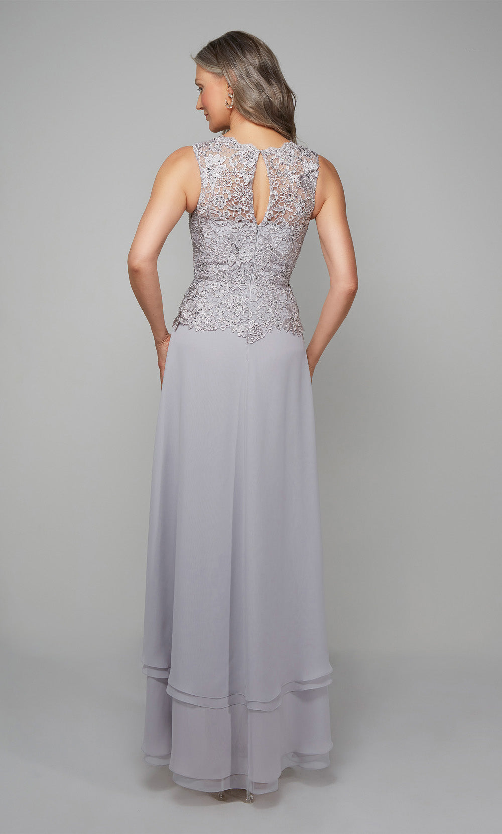 ALYCE Paris 27608 Special Occasion Illusion Neckline Ruffles A Line Dress