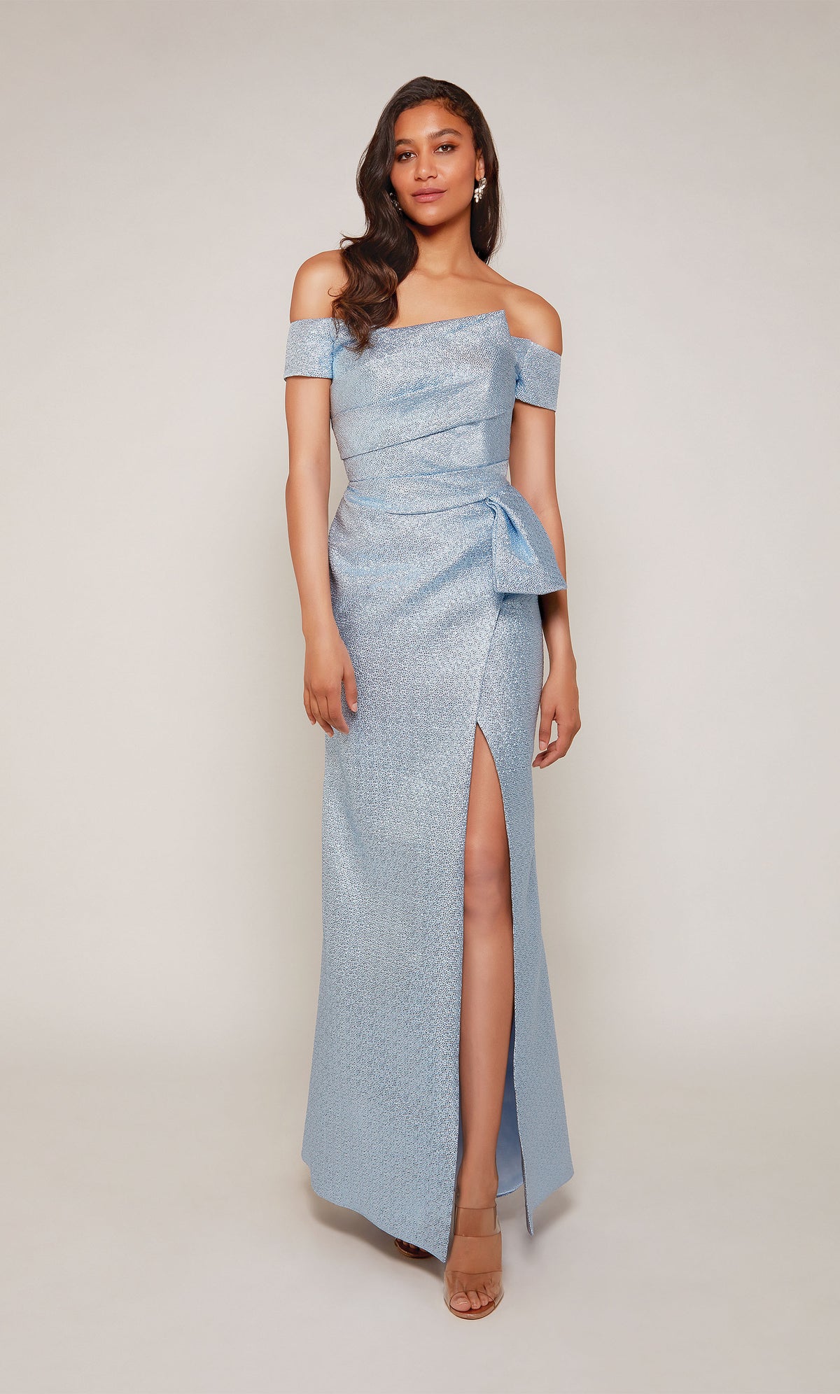 ALYCE Paris 27639 Special Occasion Off The Shoulder Neckline Elegant Straight Dress