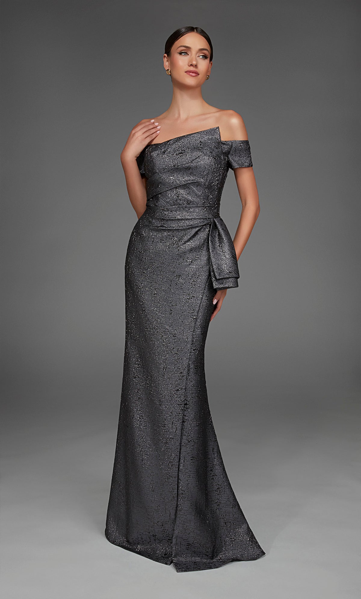 ALYCE Paris 27639 Special Occasion Off The Shoulder Neckline Elegant Straight Dress