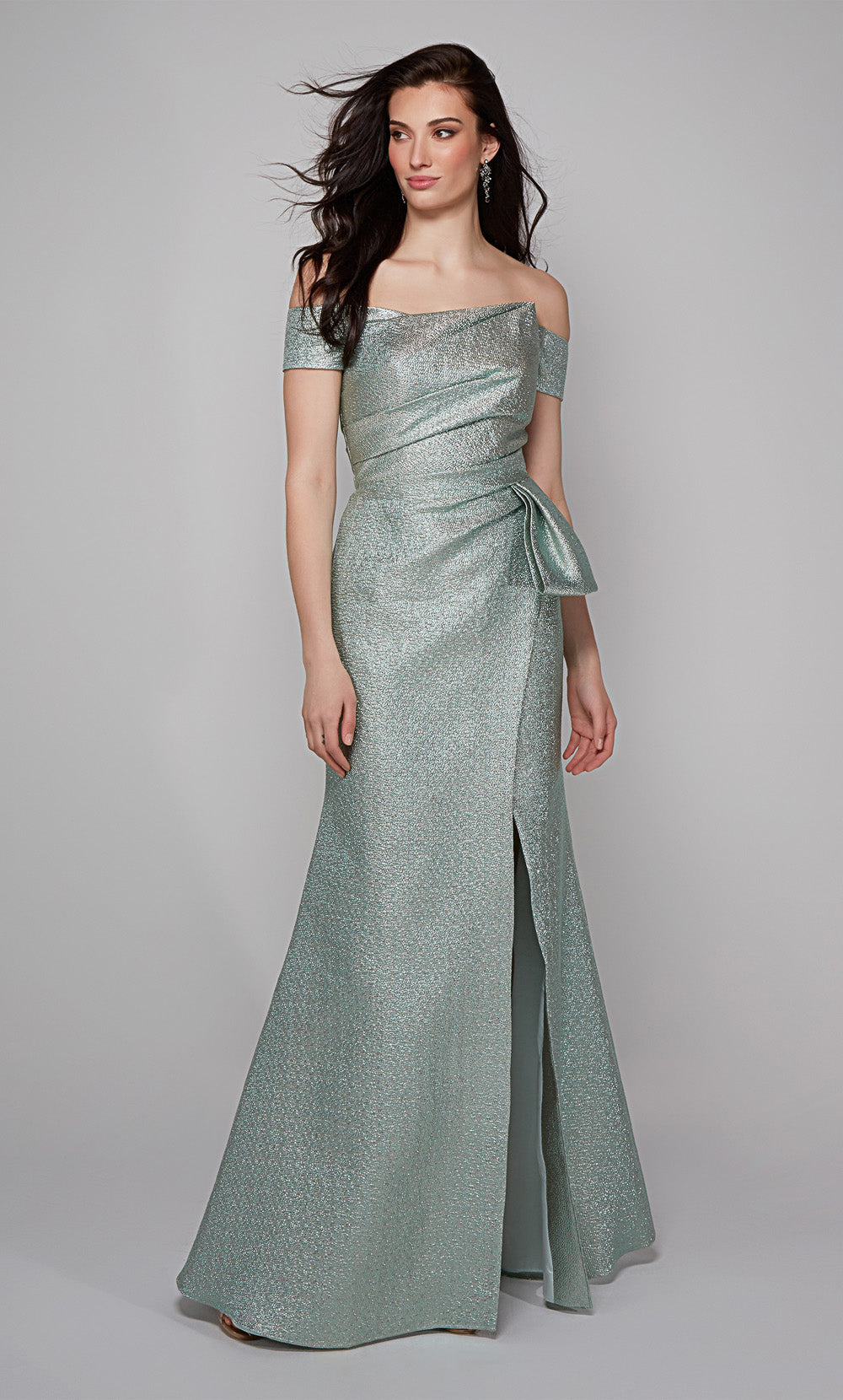 ALYCE Paris 27639 Special Occasion Off The Shoulder Neckline Elegant Straight Dress