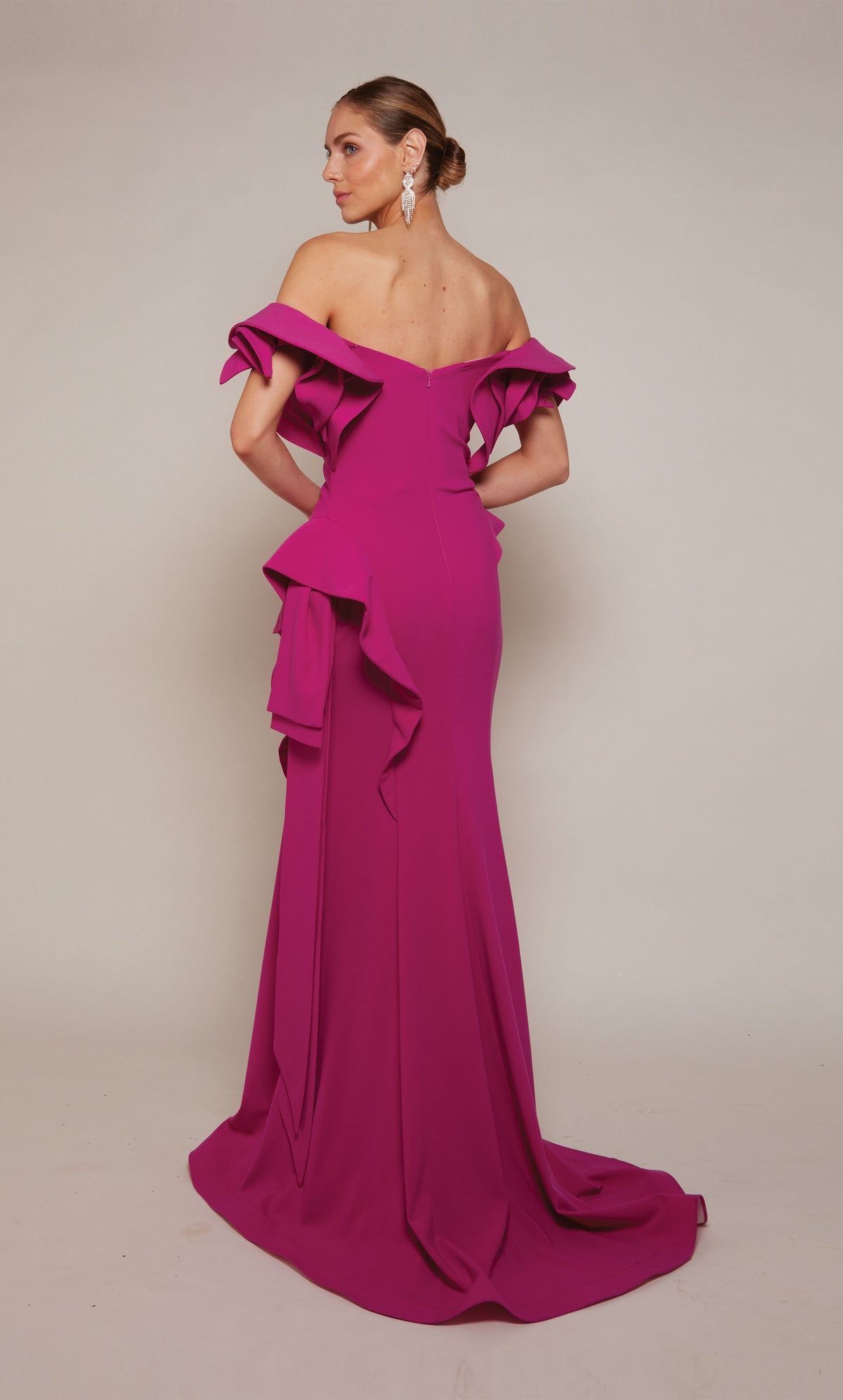 ALYCE Paris 27643 Special Occasion Off The Shoulder Neckline Ruffles Mermaid Dress