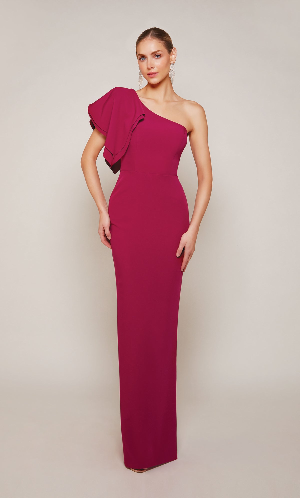 ALYCE Paris 27644 Special Occasion One Shoulder Neckline Elegant Straight Dress