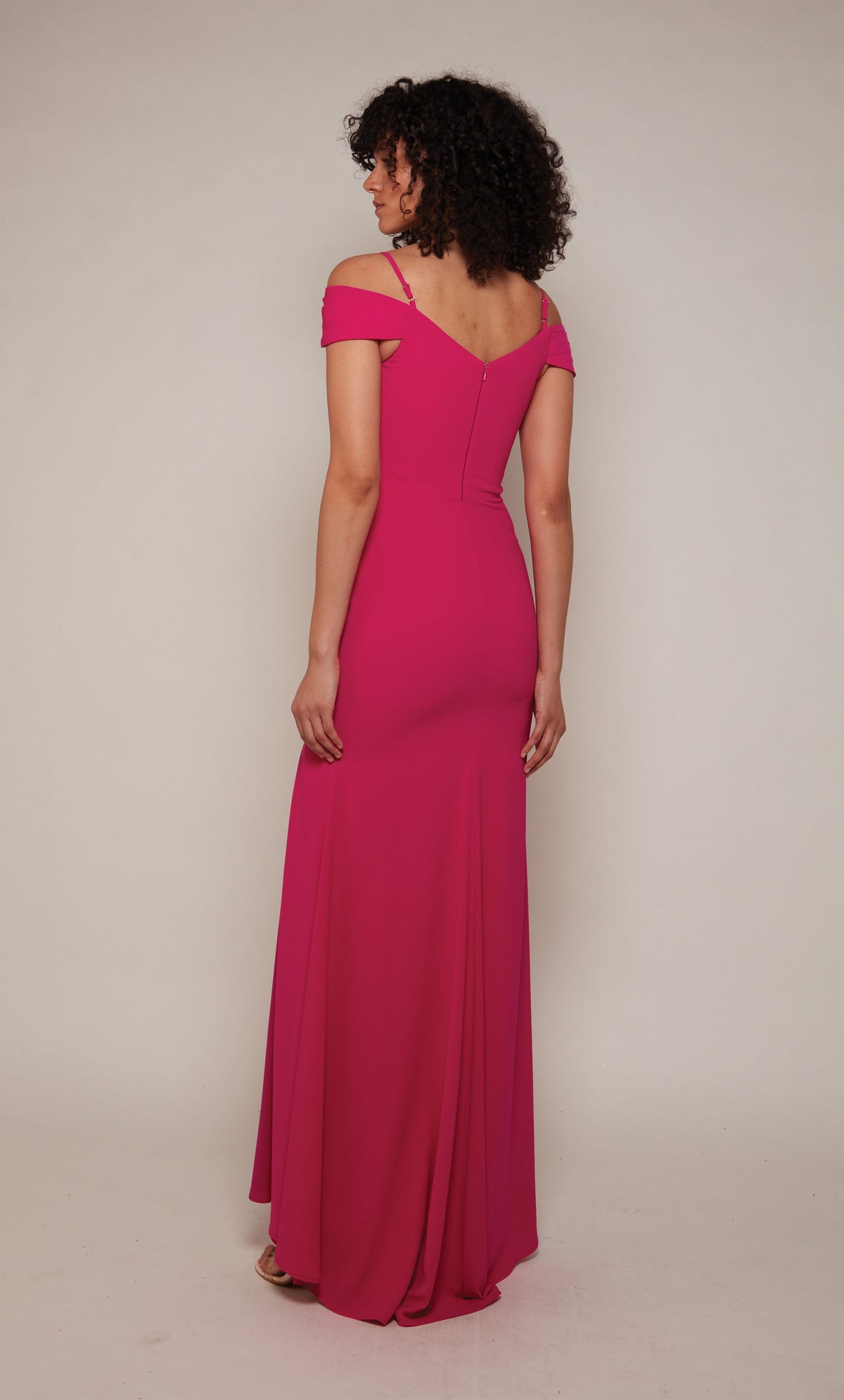 ALYCE Paris 27645 Special Occasion Off The Shoulder Neckline Slit Straight Dress