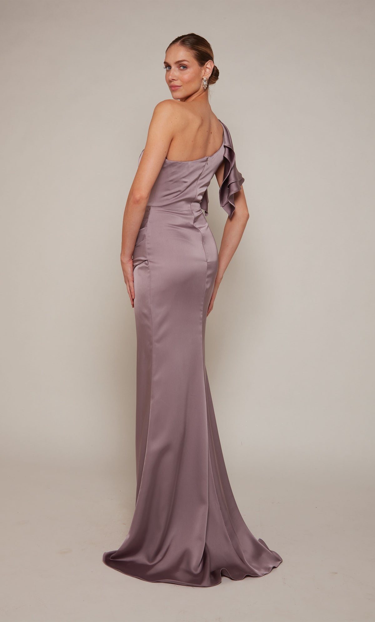 ALYCE Paris 27656 Special Occasion One Shoulder Neckline Ruffles Straight Dress