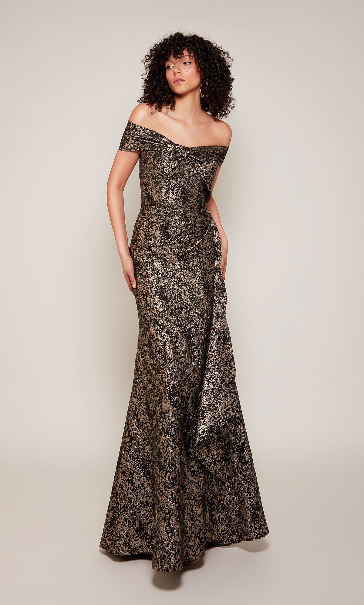 ALYCE Paris 27667 Special Occasion Off The Shoulder Neckline Ruffles Mermaid Dress