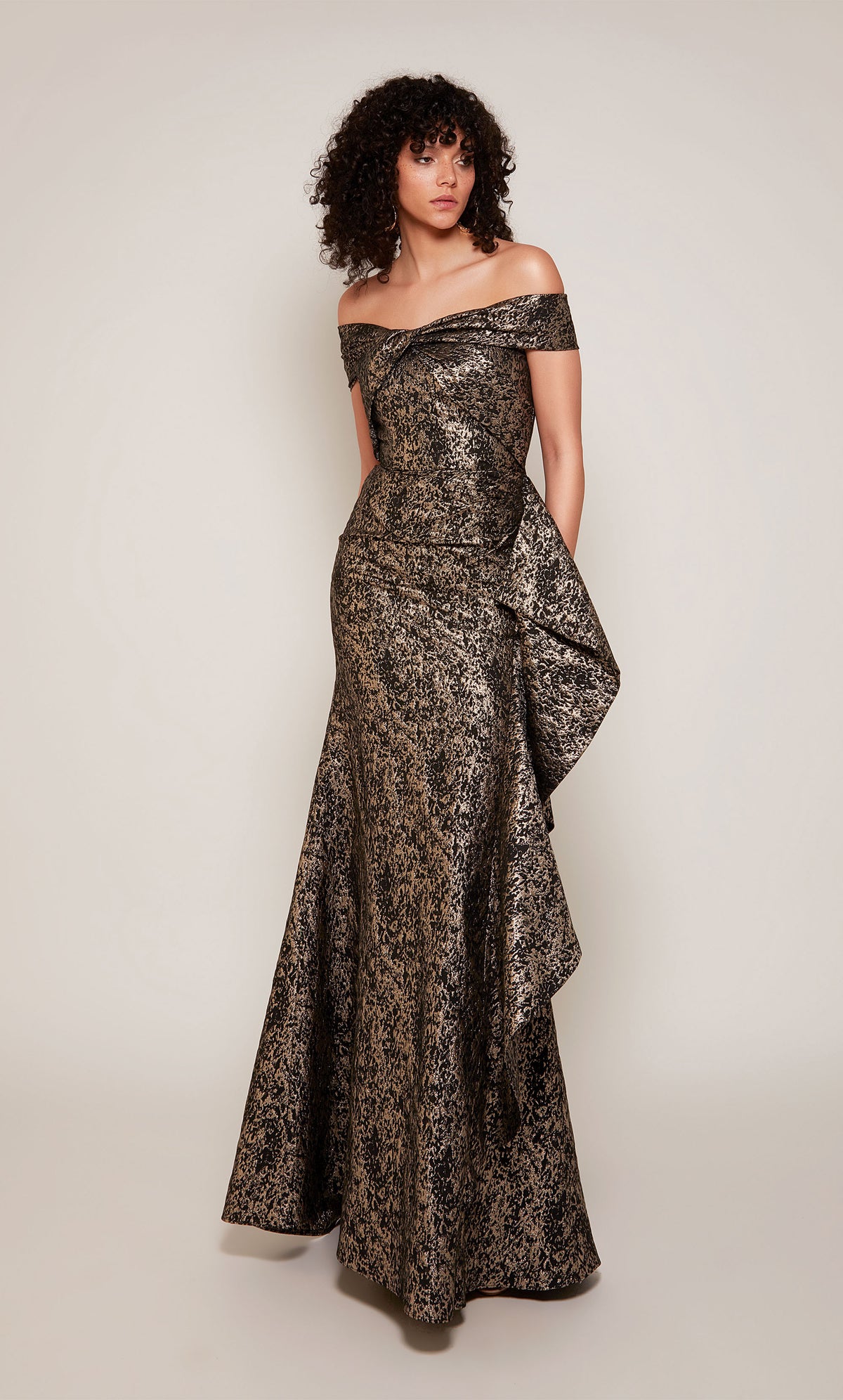 ALYCE Paris 27667 Special Occasion Off The Shoulder Neckline Ruffles Mermaid Dress