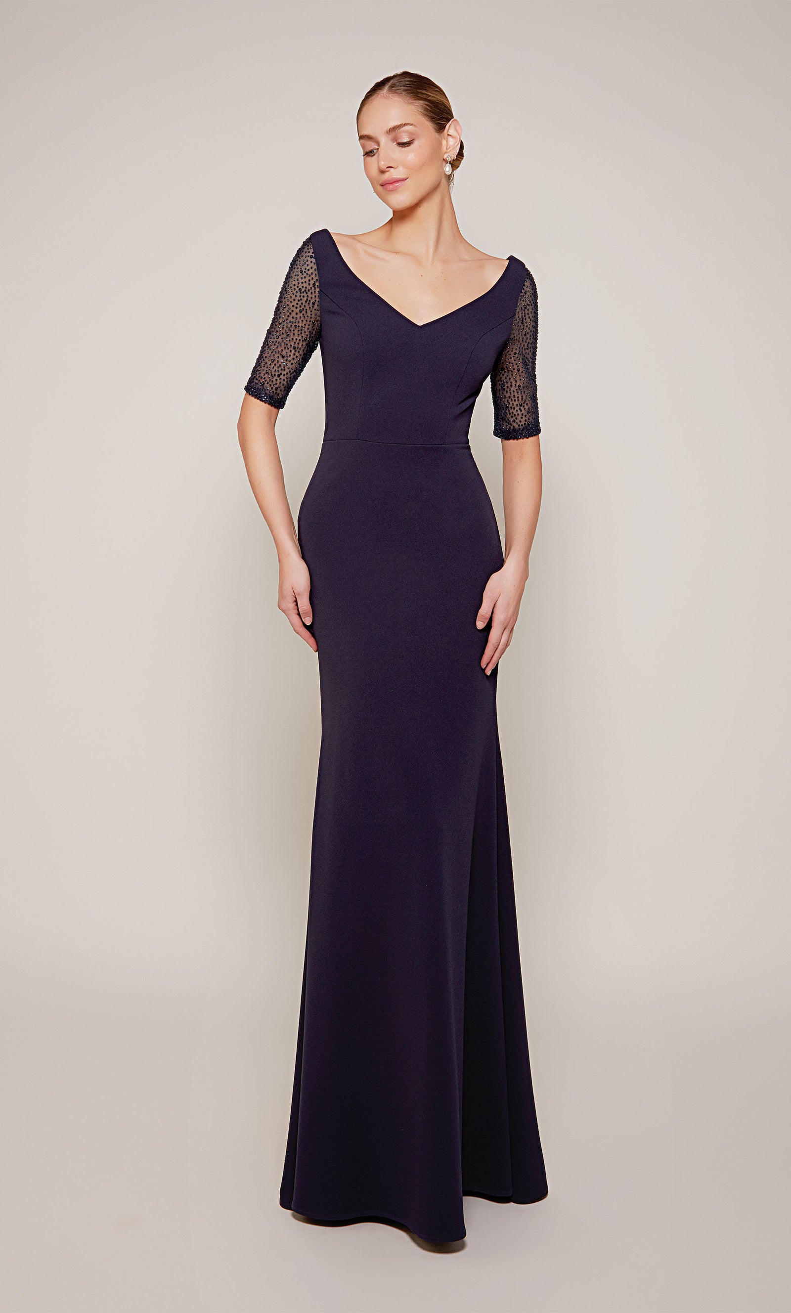 ALYCE Paris 27677 Special Occasion V-neckline Modest Mermaid Dress