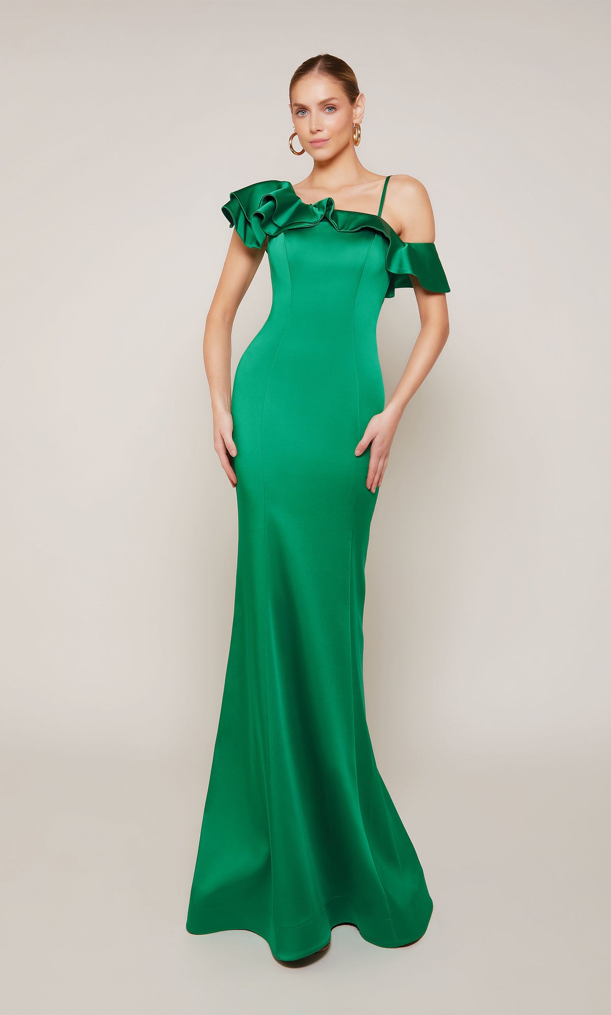 ALYCE Paris 27691 Special Occasion One Shoulder Neckline Ruffles Mermaid Dress