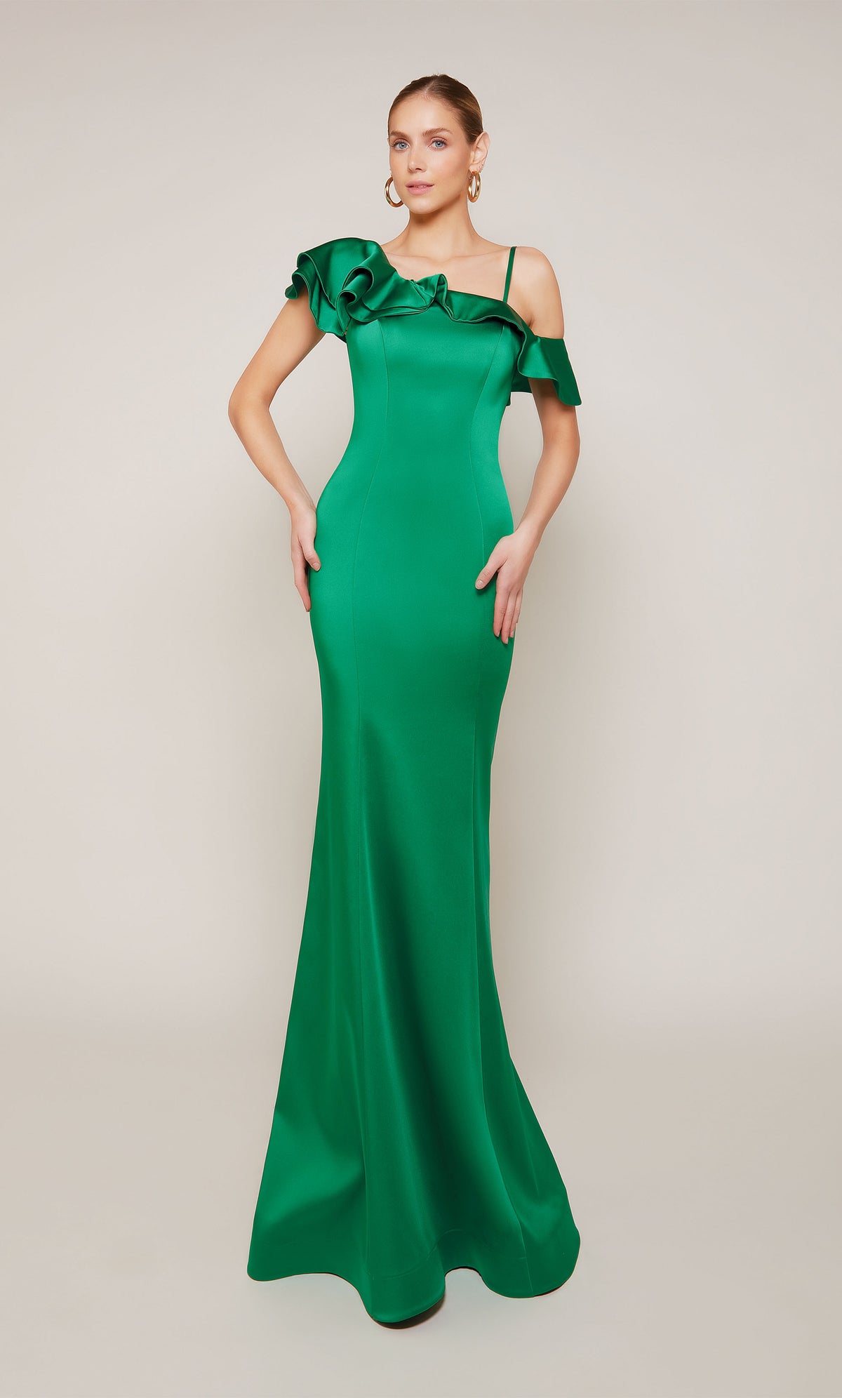 ALYCE Paris 27691 Special Occasion One Shoulder Neckline Ruffles Mermaid Dress