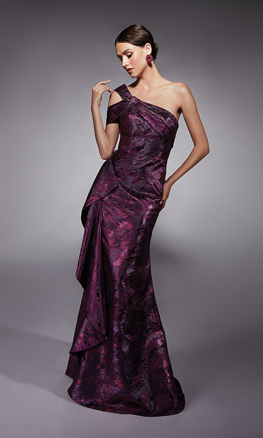 ALYCE Paris 27701 Special Occasion One Shoulder Neckline Ruched/draped Mermaid Dress