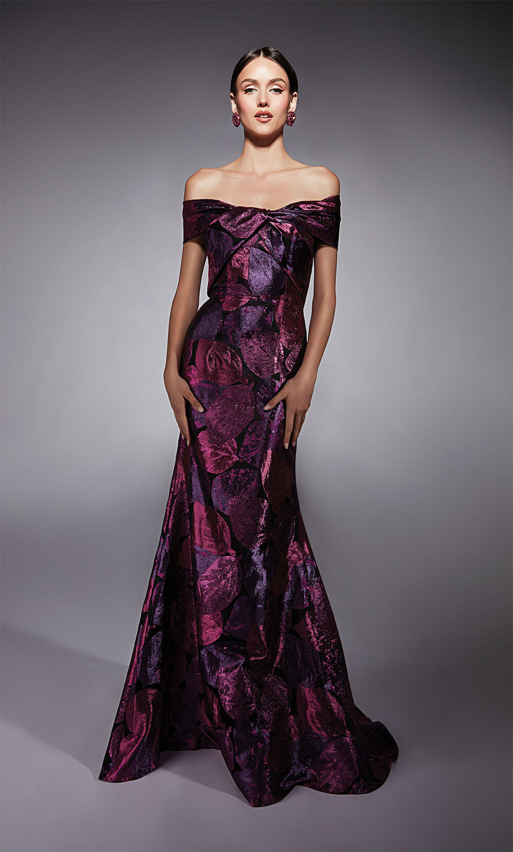 ALYCE Paris 27702 Special Occasion Off The Shoulder Neckline Embellished Mermaid Dress