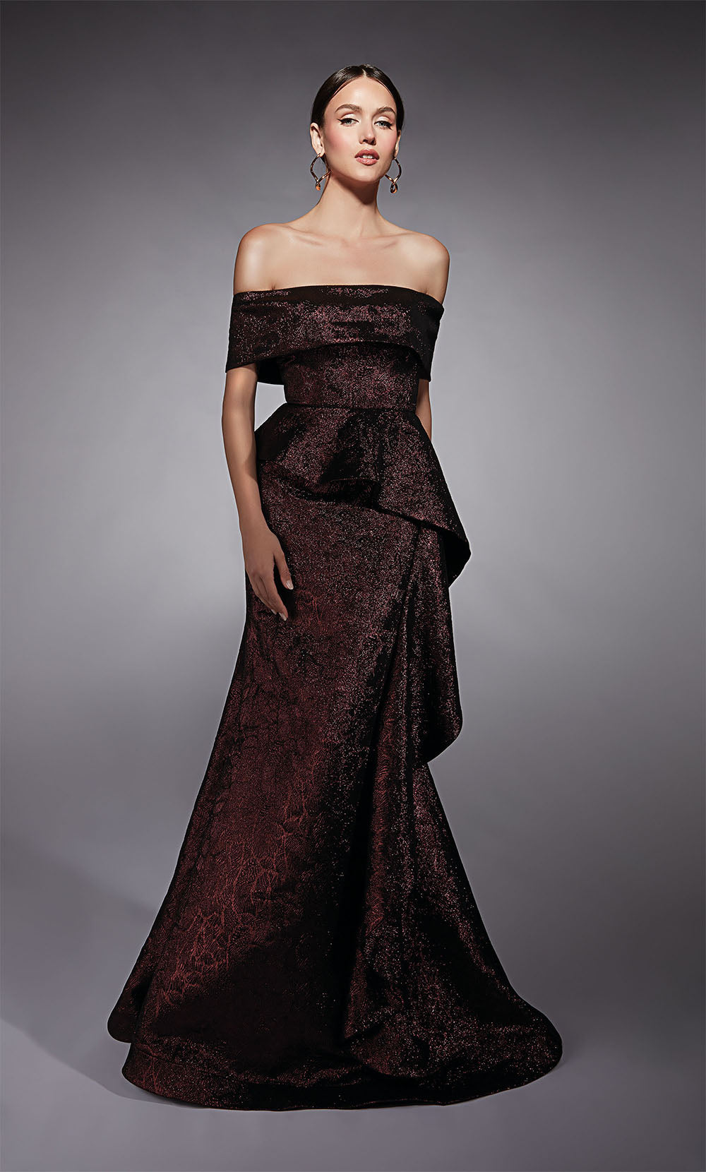 ALYCE Paris 27707 Special Occasion Off The Shoulder Neckline Ruched/draped Mermaid Dress