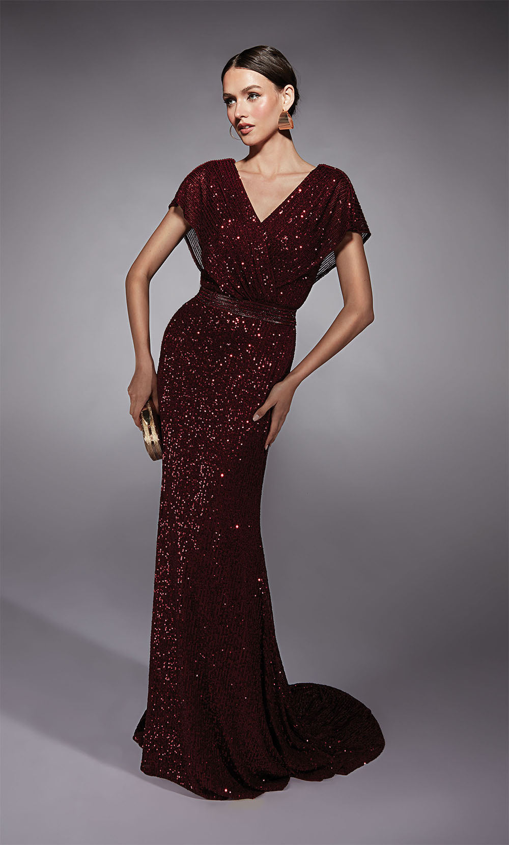 ALYCE Paris 27708 Special Occasion V-neckline Shimmery/sparkly A Line Dress