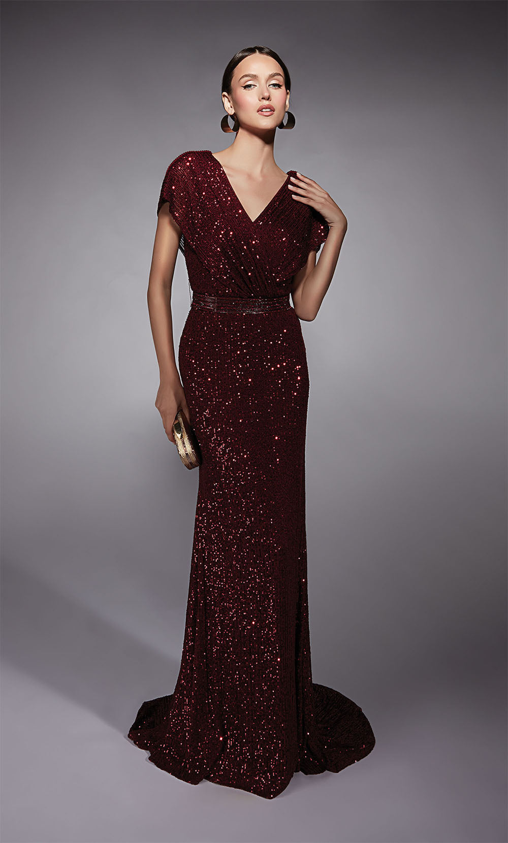 ALYCE Paris 27708 Special Occasion V-neckline Shimmery/sparkly A Line Dress