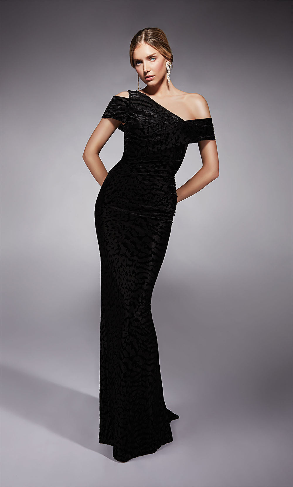 ALYCE Paris 27709 Special Occasion One Shoulder Neckline Chic Straight Dress