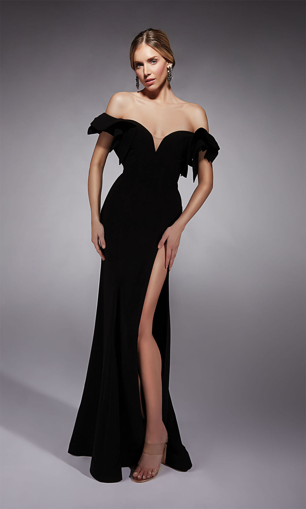ALYCE Paris 27713 Special Occasion Off The Shoulder Neckline Slit Mermaid Dress