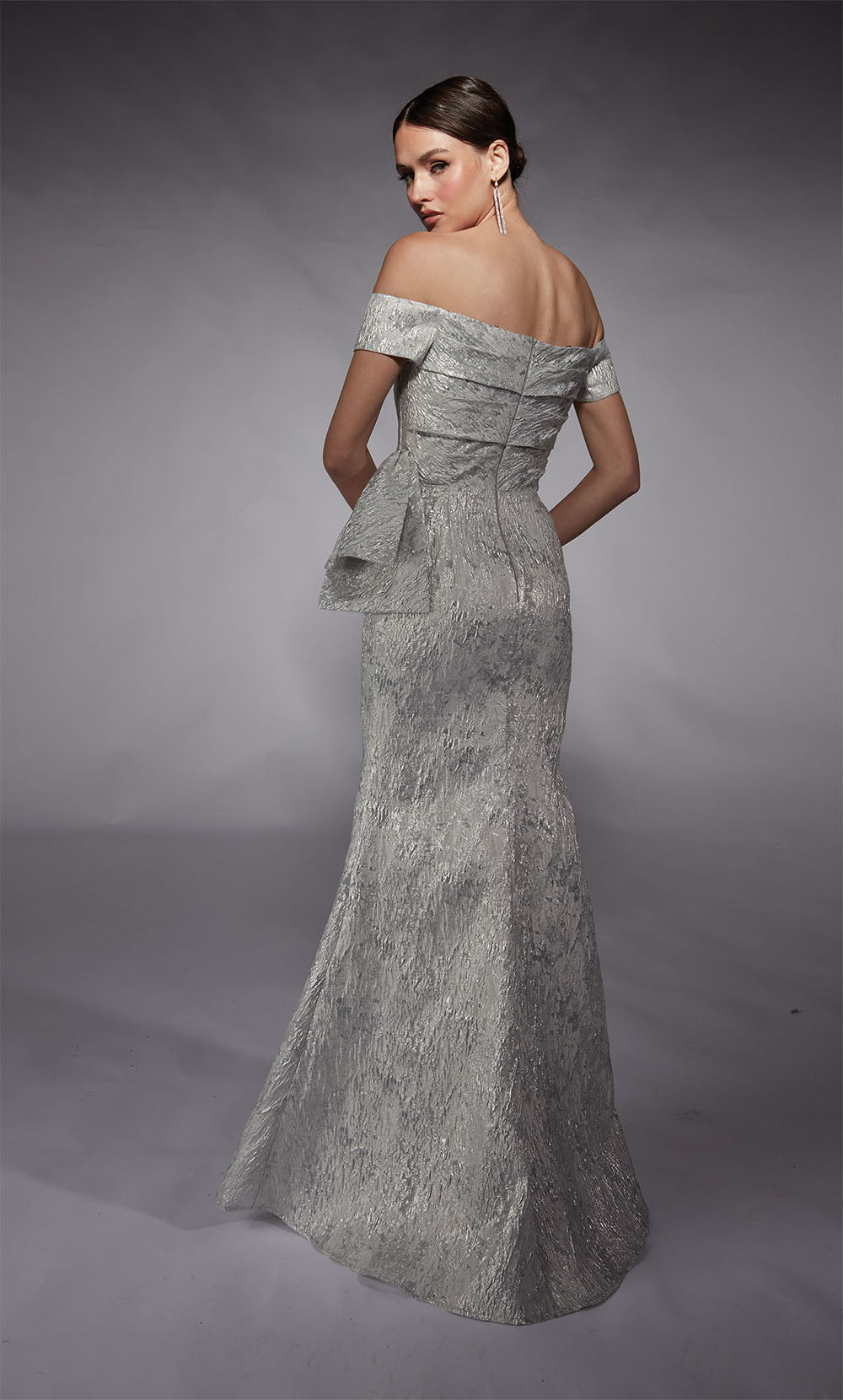 ALYCE Paris 27717 Special Occasion Off The Shoulder Neckline Slit Straight Dress