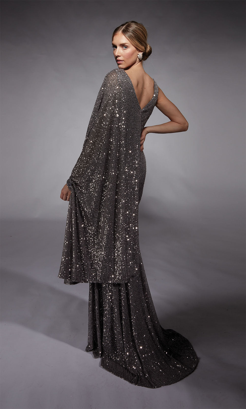 ALYCE Paris 27718 Special Occasion One Shoulder Neckline Train Straight Dress