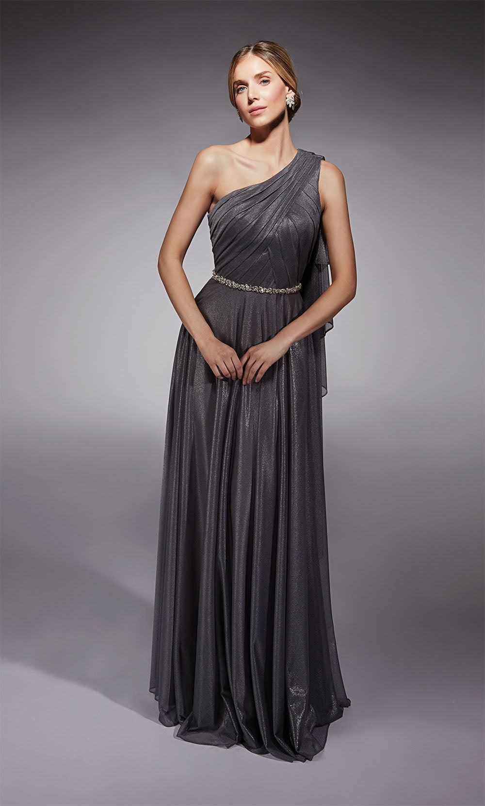 ALYCE Paris 27719 Special Occasion One Shoulder Neckline Plus Size Mermaid Dress