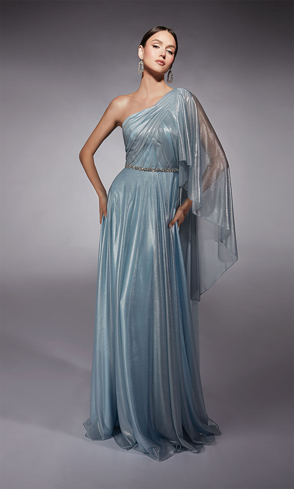 ALYCE Paris 27719 Special Occasion One Shoulder Neckline Plus Size Mermaid Dress